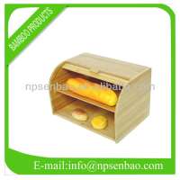 Double-layer bamboo bread box