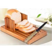 Bamboo Bread Slicing  Board With Adjustable And Removable Slicing