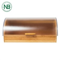 Hot Sale Kitchen Food Storage Wooden Roll Top Bread Box