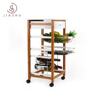 Simple Design Custom High Quality Bamboo Trolley Kitchen