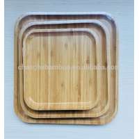 Square Dinner Tray Snacking Bamboo Food Serving Tray Fruit Tray