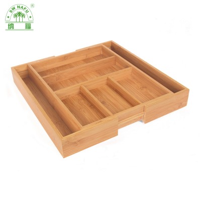 Expandable eco-friendly bamboo cutlery tray for latest wholesale