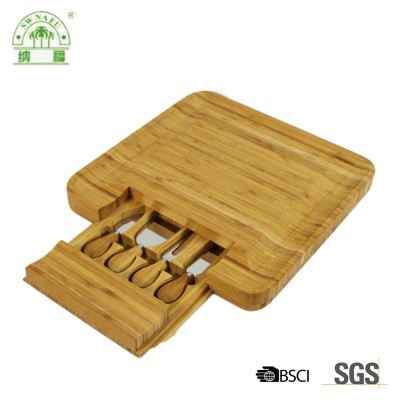 2018 hot new products natural bamboo cheese board wholesale