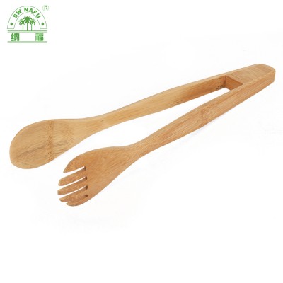 Custom eco-friendly high quality bamboo salad tongs wholesale