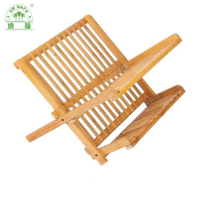 Wholesale eco-friendly bamboo dish drainer rack for kitchen