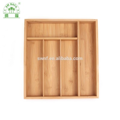 China eco-friendly natural expandable bamboo kitchen drawer organizer