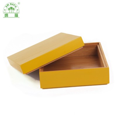 100% natural handmade beautiful bamboo tea storage box with lid