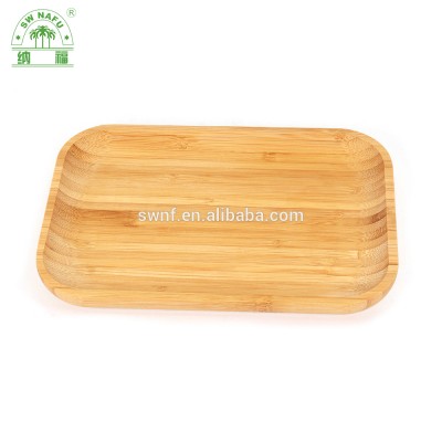 Eco-friendly custom reusable bamboo fruit dish / plate for kids