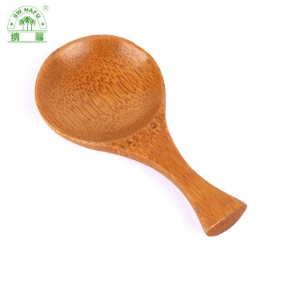 Top selling short handle bamboo wood tea / coffee spoon