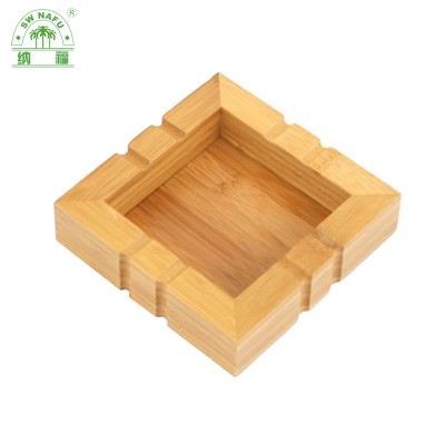 2017 new custom top quality bamboo square cigar ashtray wholesale