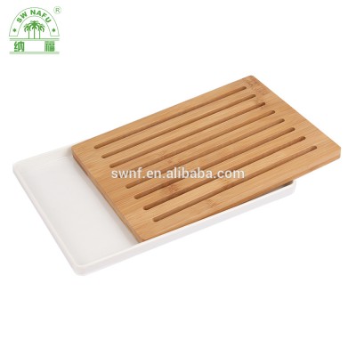 Hot sale nafu slotted bamboo bamboo tea tray wholesale