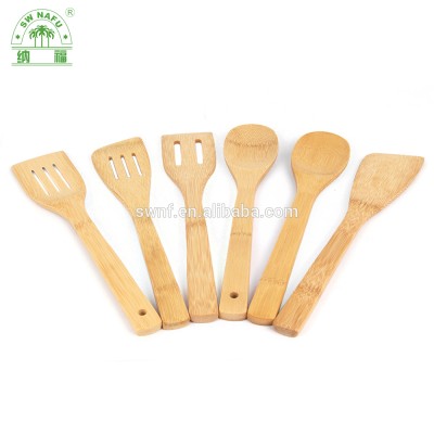 Cooking utensil bamboo slotted spatula tools for wholesale